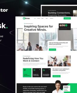 Brisk – Kit de modelos Elementor para espaço criativo de coworking