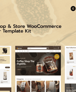 Qohwa: Elementor Pro e-commerce template kit for cafes and stores