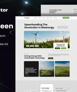 Tugreen - Kit de modelos Elementor para empresas de energia e tecnologia ecológicas