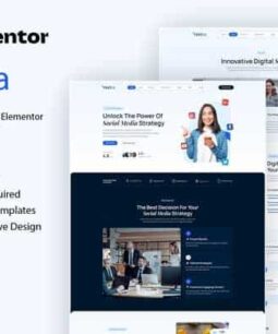 Vextra: Elementor template kit for social media agencies