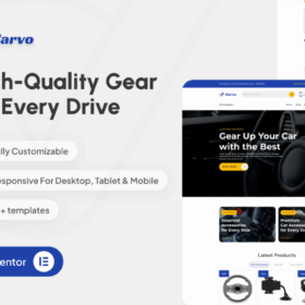 Carvo – Auto Parts Store & Accessories Elementor Pro Template Kit