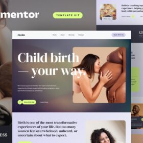 Doula – Holistic Pregnancy Maternity Coach & Postpartum Care Elementor Template Kit