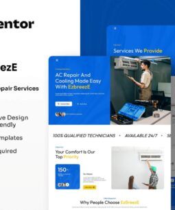 EzbreezE - Kit de modelo do Elementor para serviços de reparo de ar-condicionado
