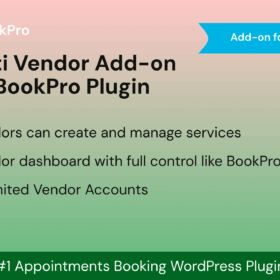 Multi Vendor Add-on for BookPro Plugin WordPress
