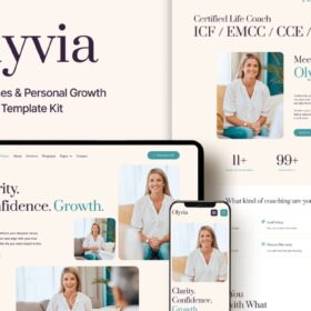 Olyvia – Life Coach & Personal Growth Elementor Pro Template Kit
