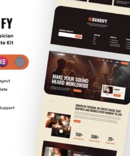 Bandify - Banda de música e músico Elementor Template Kit