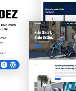Glidez - Kit de modelos para aluguel de scooters e bicicletas elétricas no Elementor