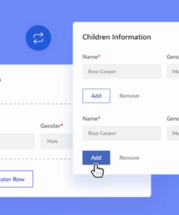 User Registration Repeater Fields