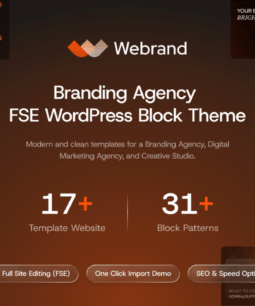 Webrand - Tema em bloco para WordPress de agência de branding