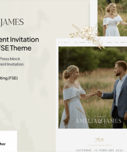Amelia & James - Tema de convite de casamento para WP