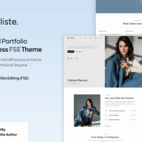 Caliste – Personal Portfolio CV & Resume WP Theme