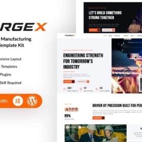 ForgeX – Industrial & Manufacturing Elementor Template Kit