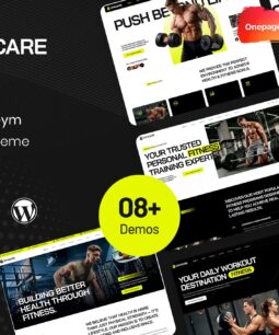 Gymcare – Fitness and Gym WordPress Theme