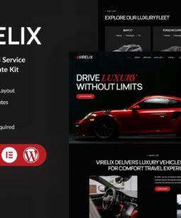 Virelix - Kit de modelos do Elementor para serviços de aluguel de carros de luxo