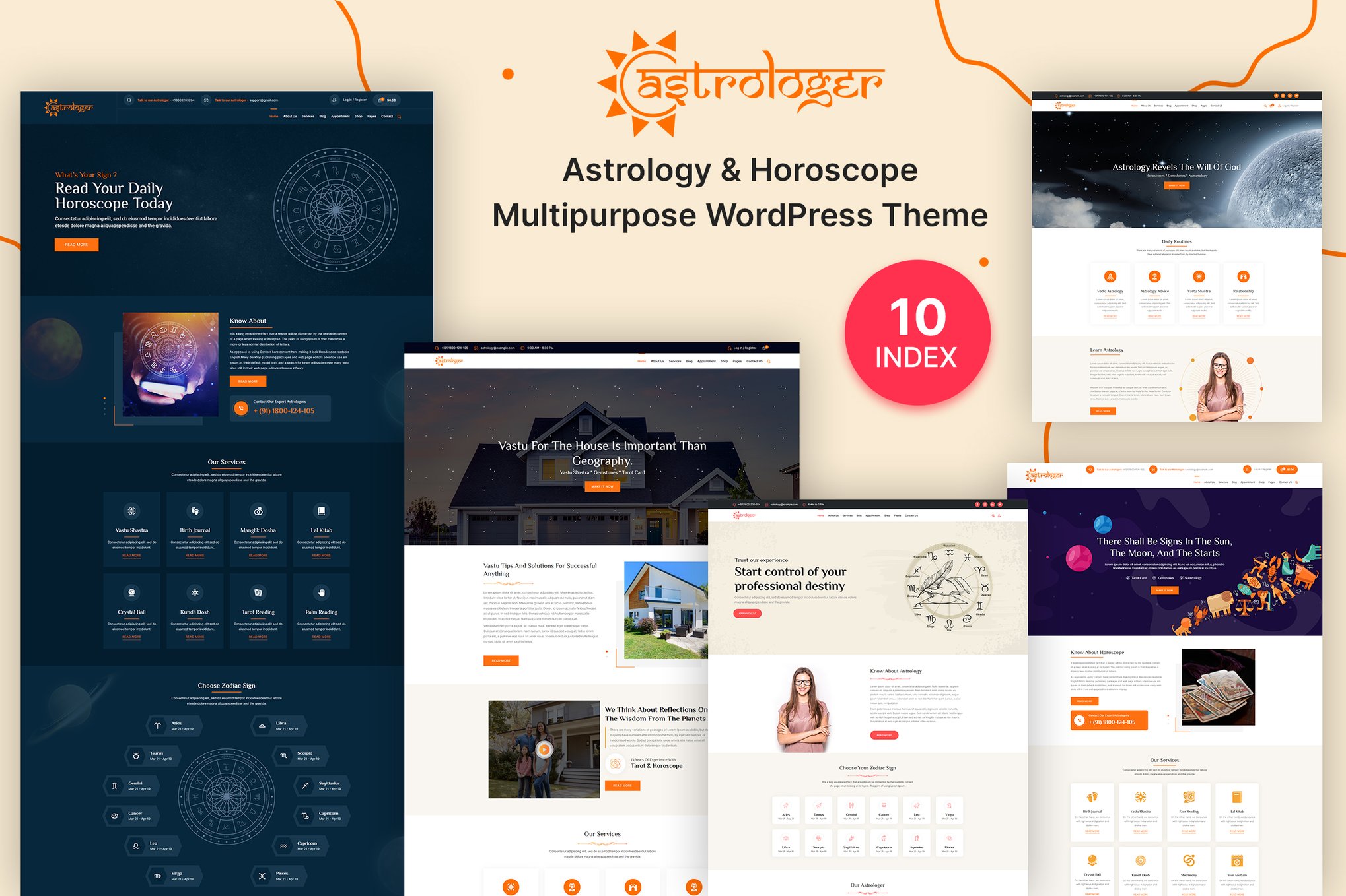 Astrologer – Horoscope & Palmistry Theme