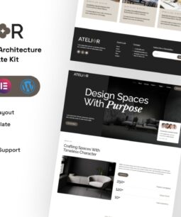 Atelior – Kit de modelos do Elementor para Design de Interiores e Arquitetura