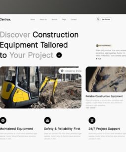 Canstrax – Construction Equipment Rental Elementor Template Kit
