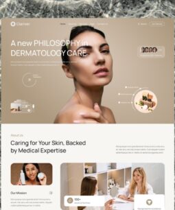 Clariver – Dermatology Skincare Clinic Website Elementor Template Kits