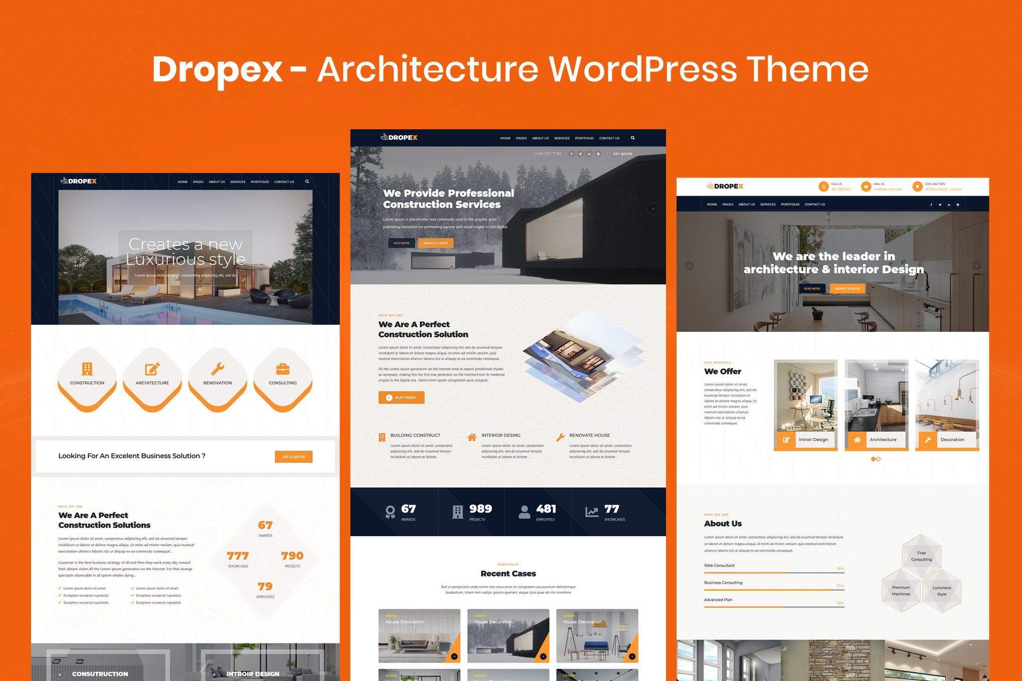 Dropex – Architecture WordPress Theme