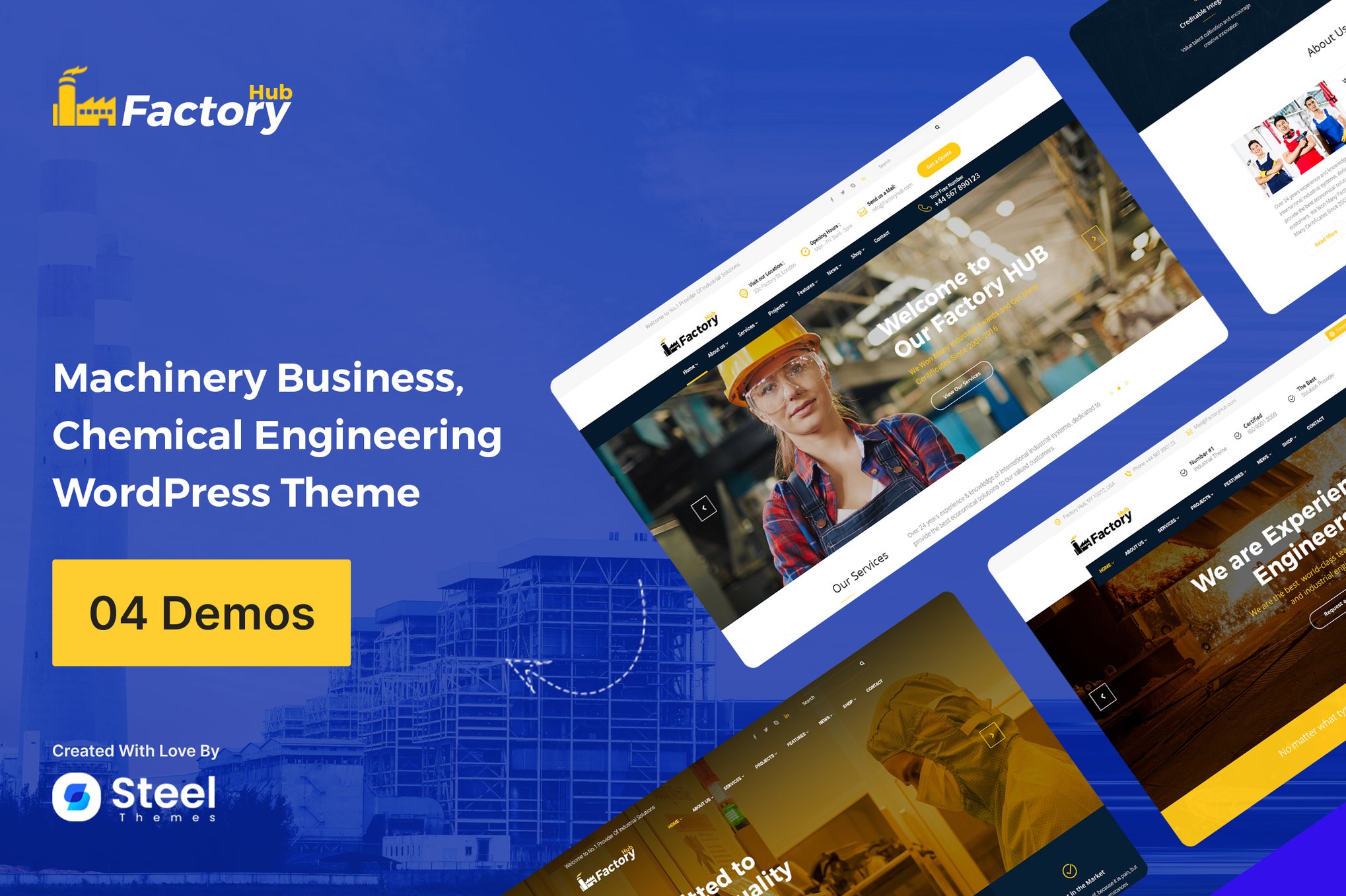 Factory HUB – Industrial Business WordPress Theme