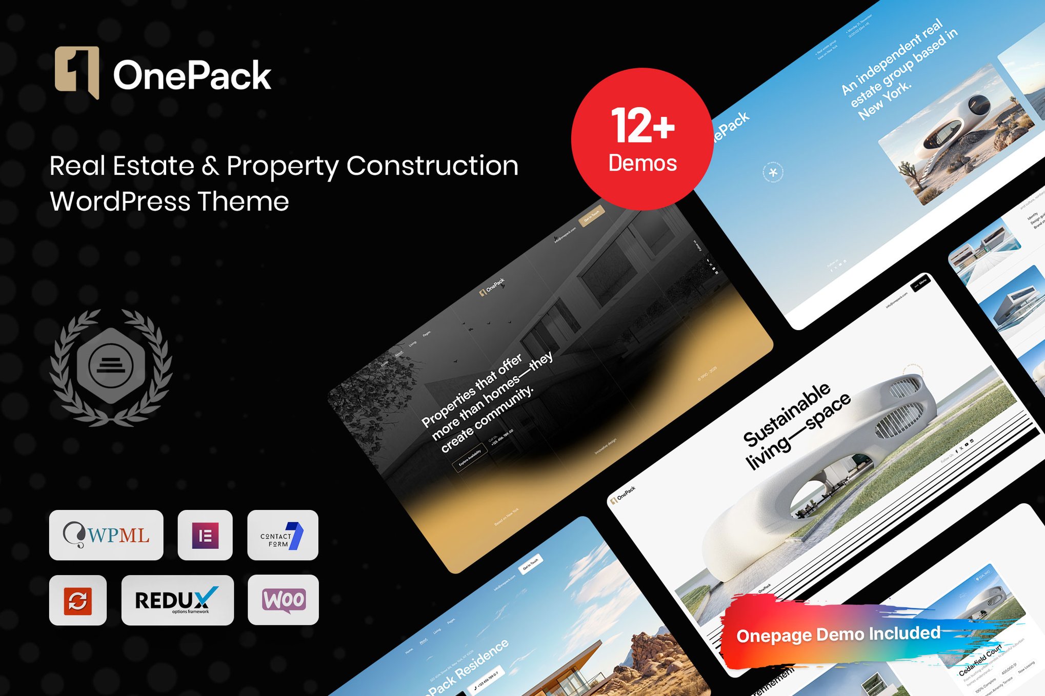 OnePack – Real Estate & Property Construction WordPress Theme