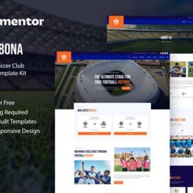 Rabona – Football & Soccer Club Elementor Template Kit