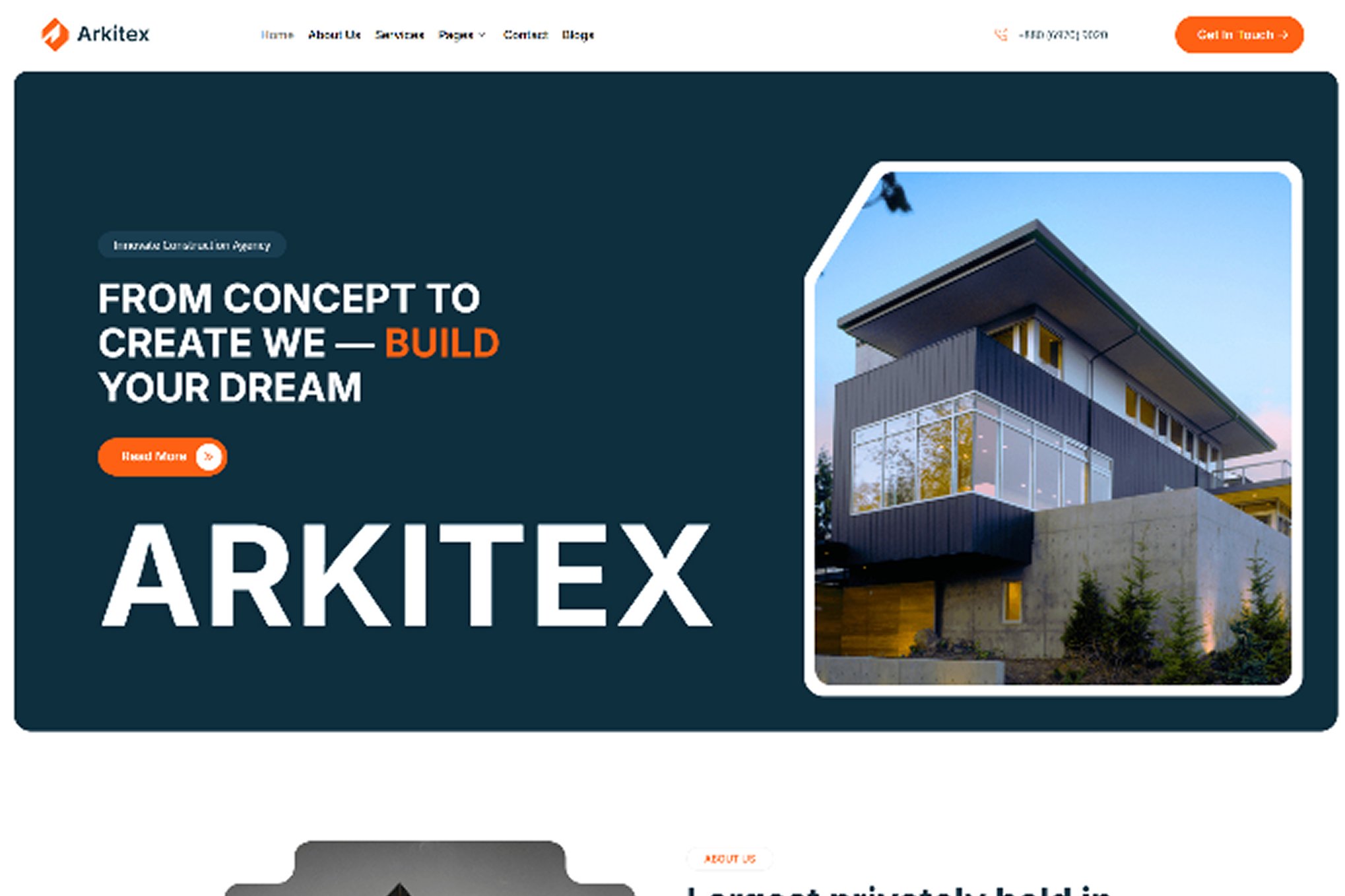 Arkitex – Architecture & Interior Elementor Template Kit