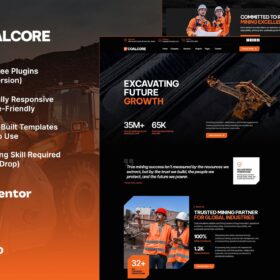 CoalCore – Mining Company Elementor Template Kit