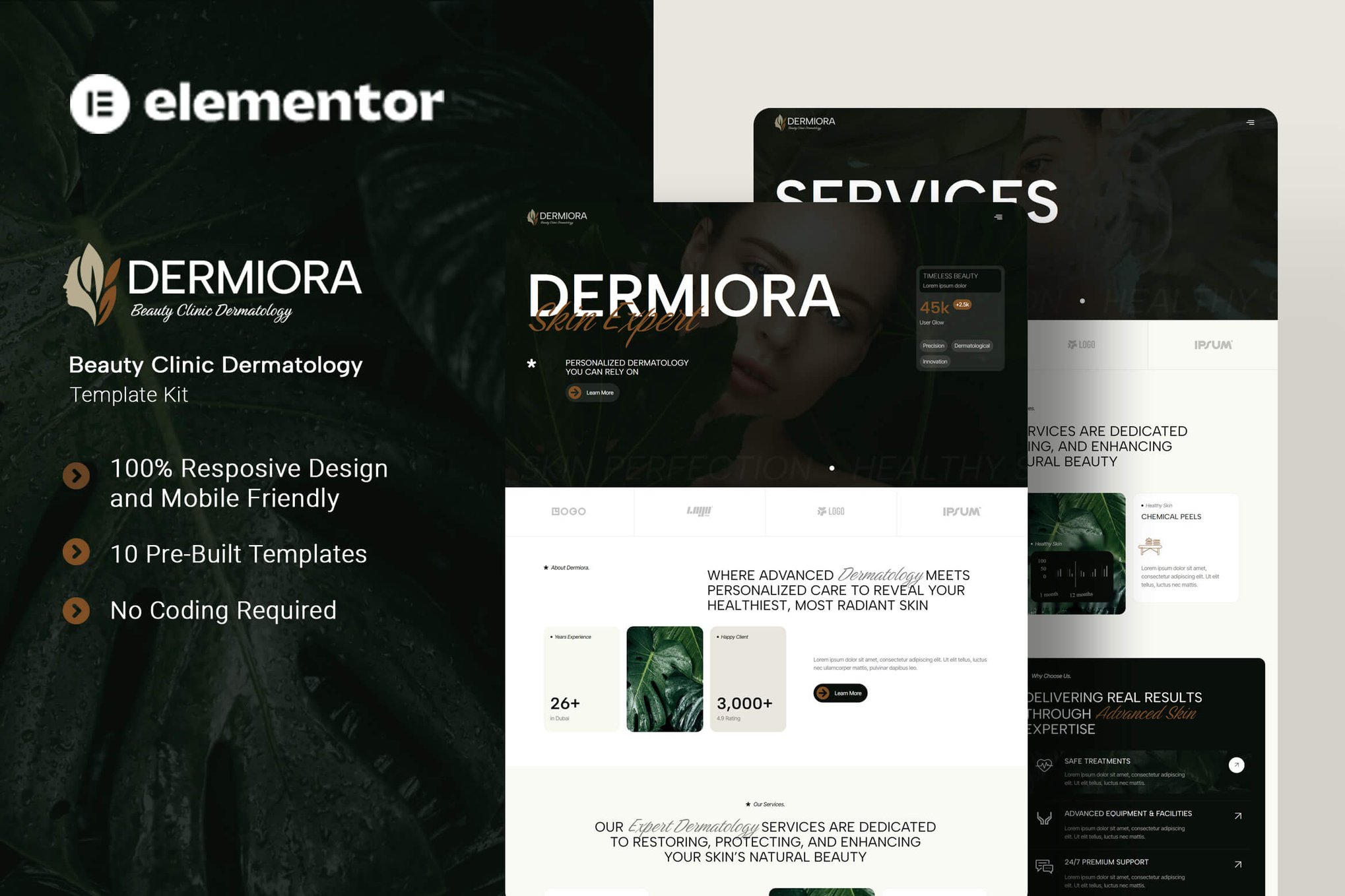 Dermiora – Beauty Clinic Dermatology Elementor Template Kit