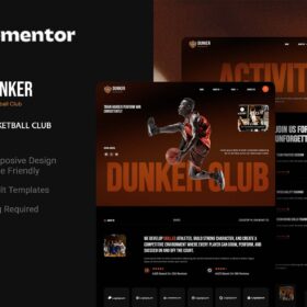 Dunker – Modern Basketball Club Elementor Template Kit