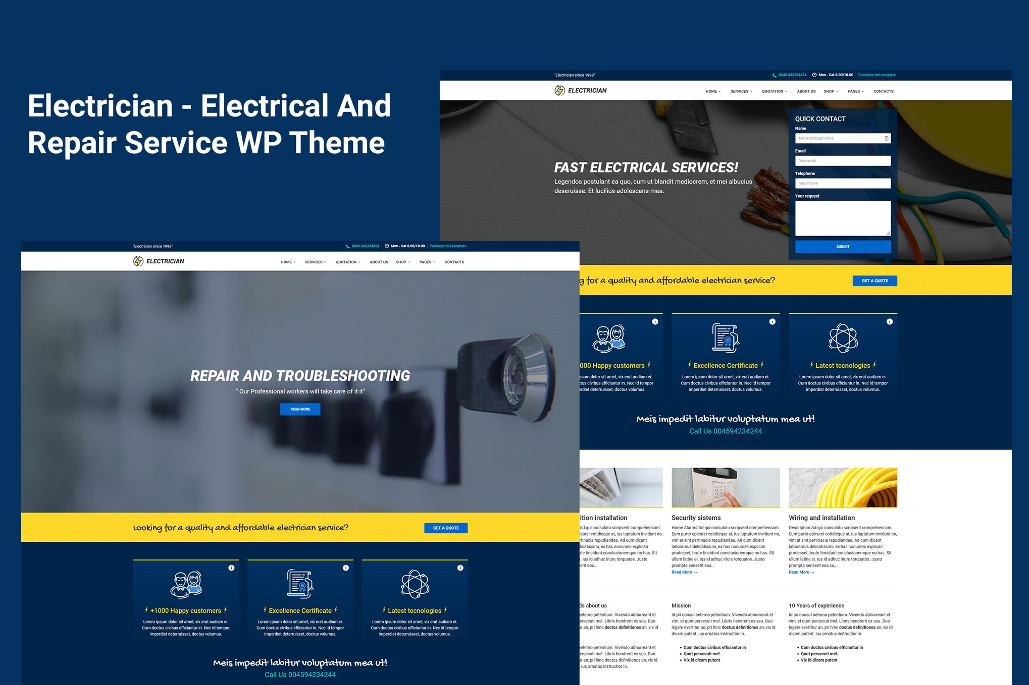 Electrician – Electrical Service WordPress Theme