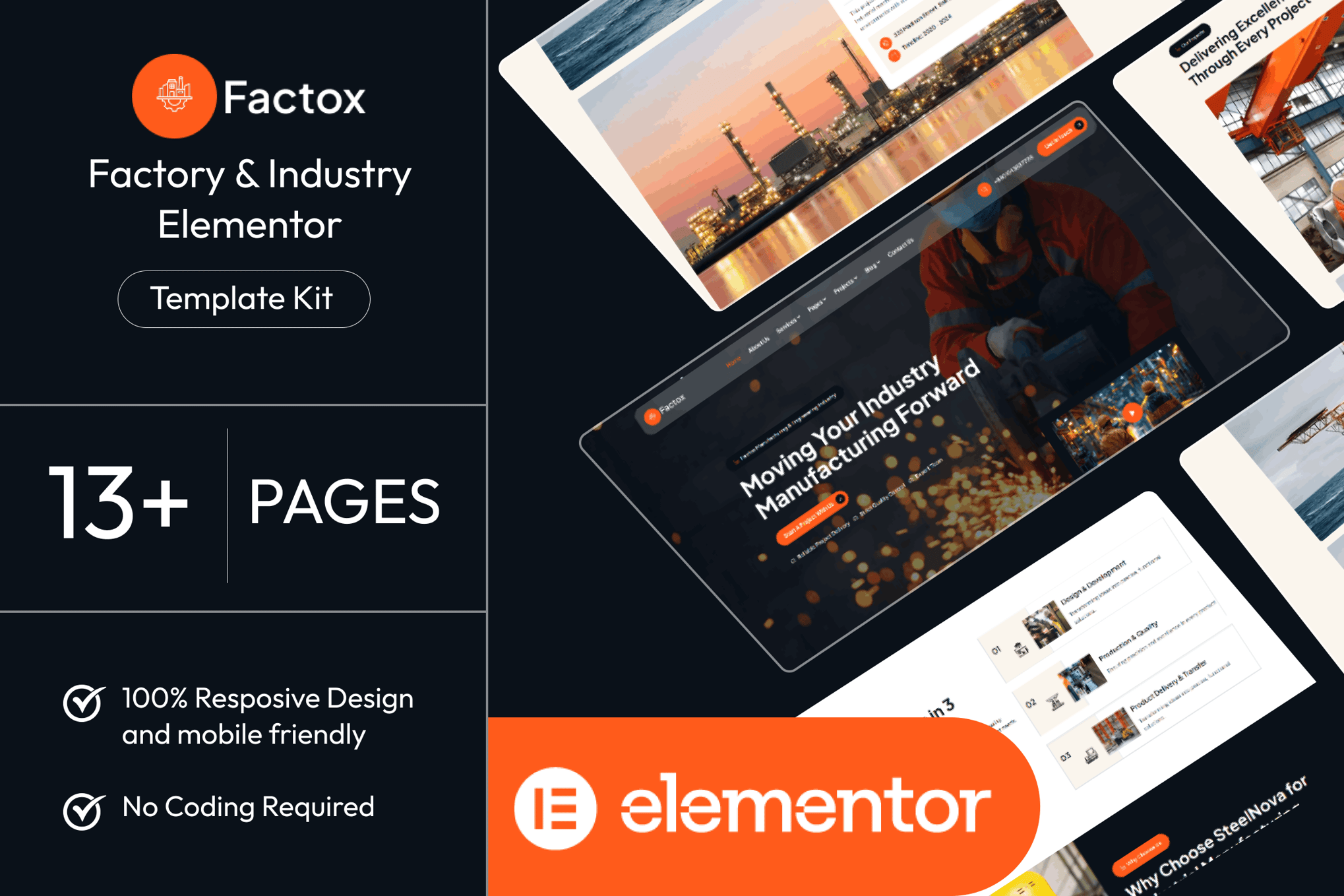 Factox – Factory & Industry Elementor Template Kit