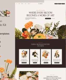 Florisse – Kit de modelos Elementor para estúdio de design floral