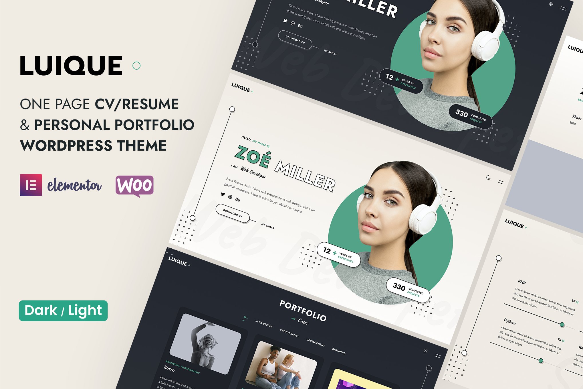 Luique – Personal Portfolio WordPress Theme