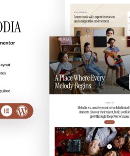 Melodia – Music School Elementor Template Kit