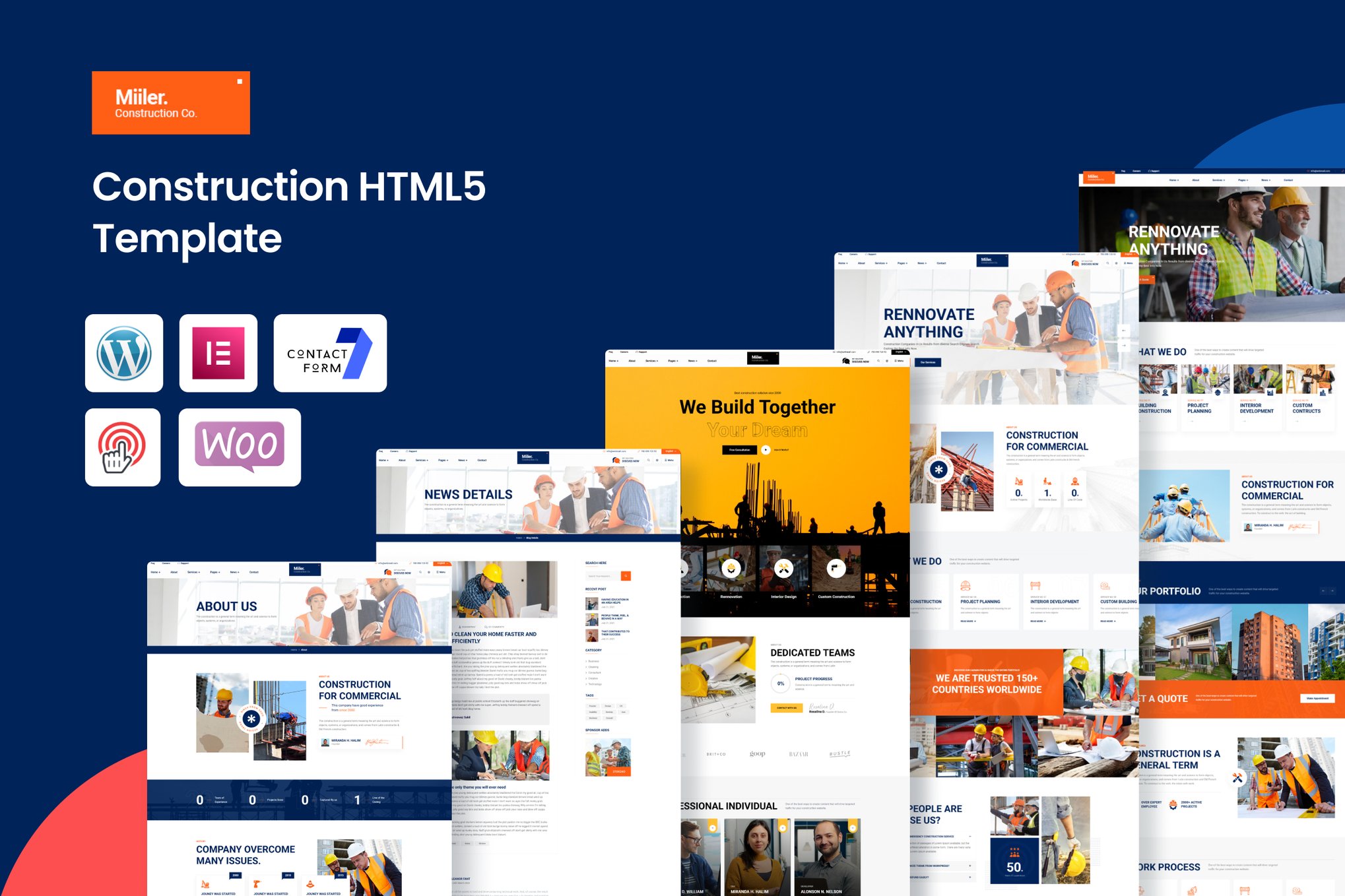 Miiler – Construction WordPress Theme