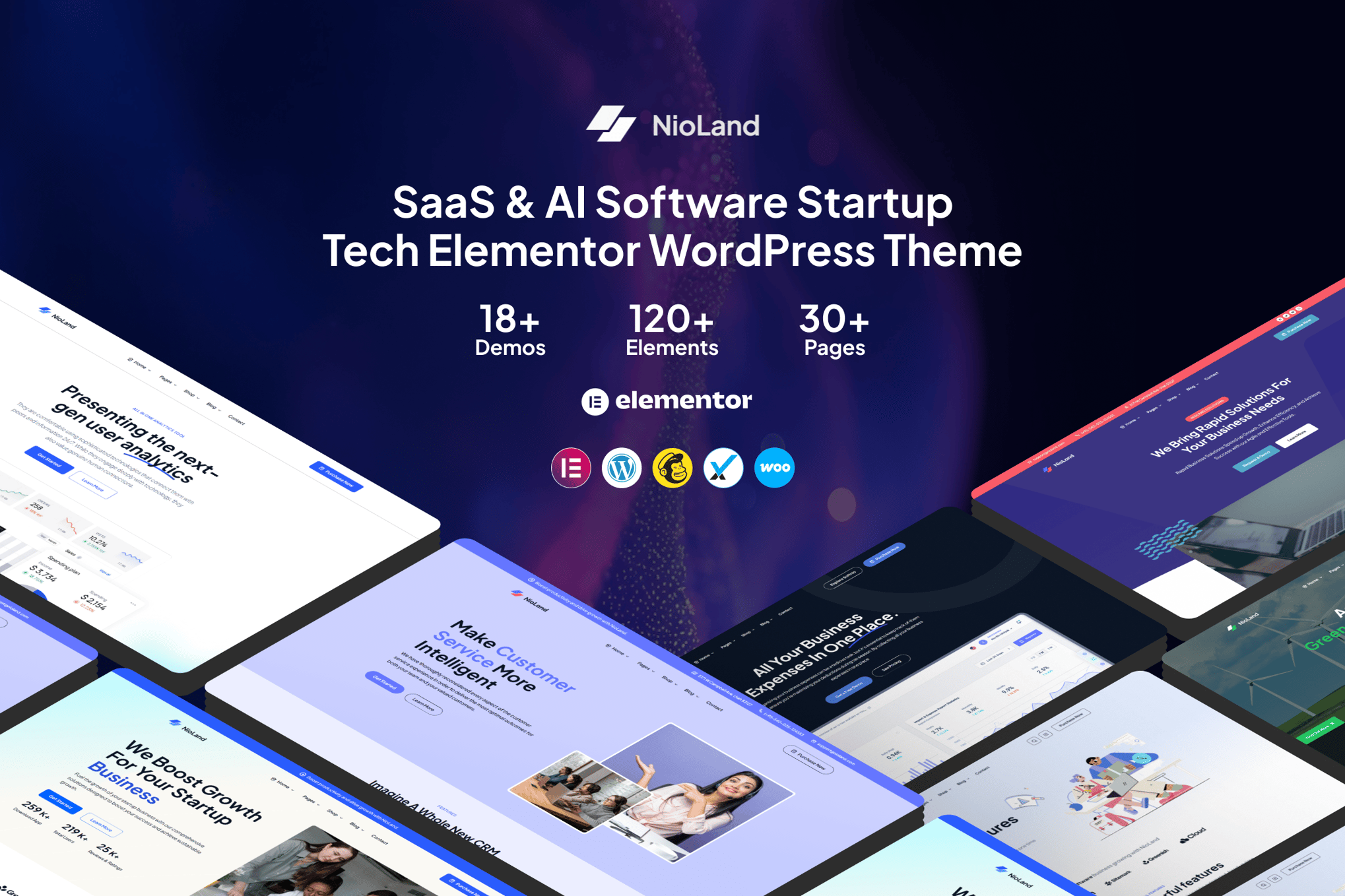 Nioland – SaaS & AI Startup Tech WordPress Theme