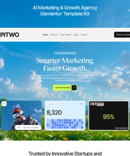 Pitwo – AI Marketing & Growth Agency Elementor Template Kit