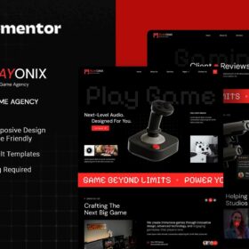 Playonix – Modern Game Agency Elementor Template Kit