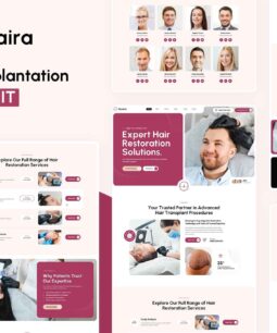 Revaira – Hair Transplantation Elementor Template Kit