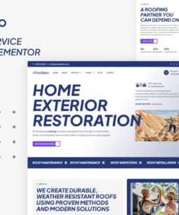 Roofiano – Elementor Template Kit for Roofing Service Companies