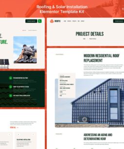 Roofix – Roofing & Solar Installation Elementor Template Kit