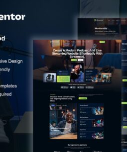 Streamiod – Kit de modelos do Elementor para podcasters e streaming de música