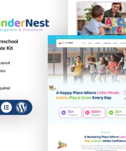 WonderNest – Kindergarten & Preschool Elementor Template Kit