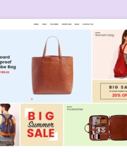 Evon – Tema WordPress para loja de bolsas no WooCommerce