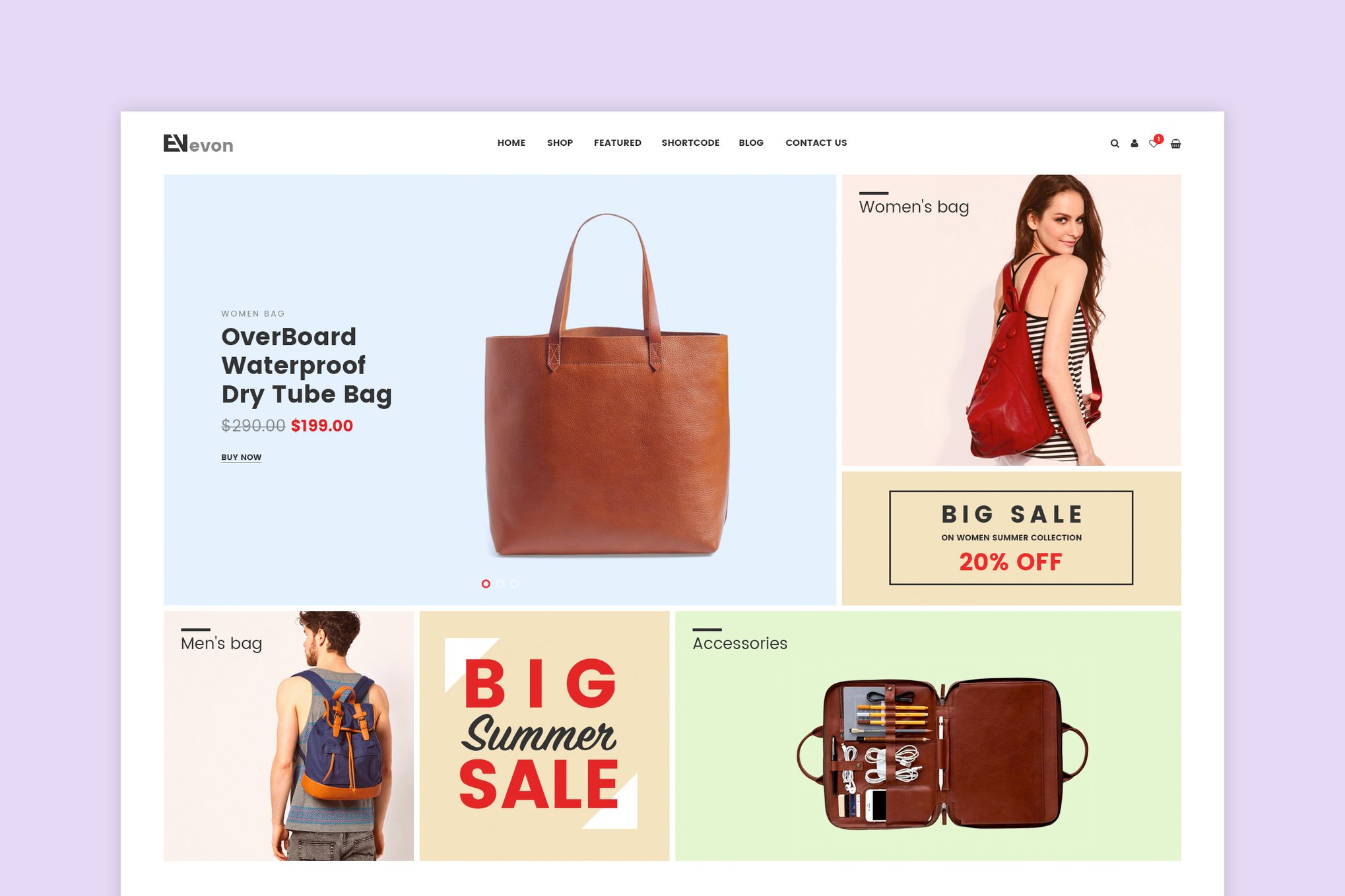Evon – Bag Store WooCommerce WordPress Theme