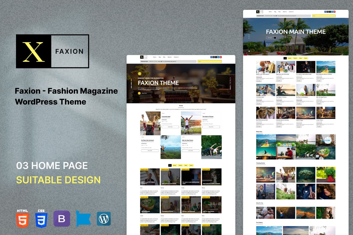 Faxion – Tema WordPress para revista de moda