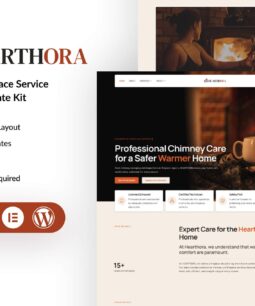 Hearthora – Chimney & Fireplace Services Elementor Template Kit