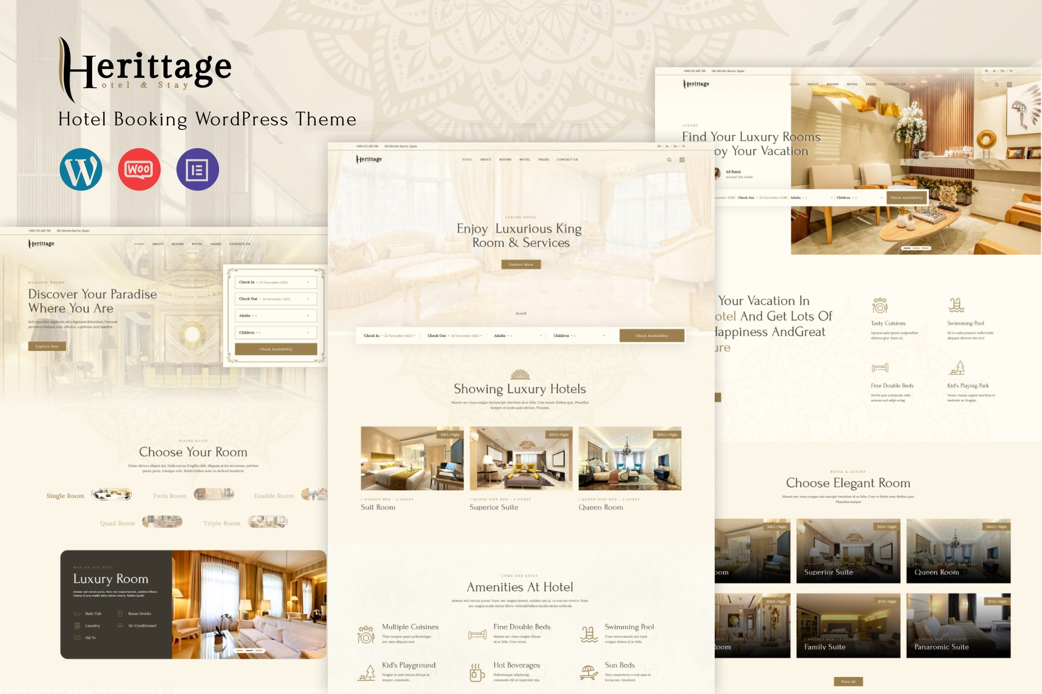 Herittage – WordPress Theme for Hotel Bookings