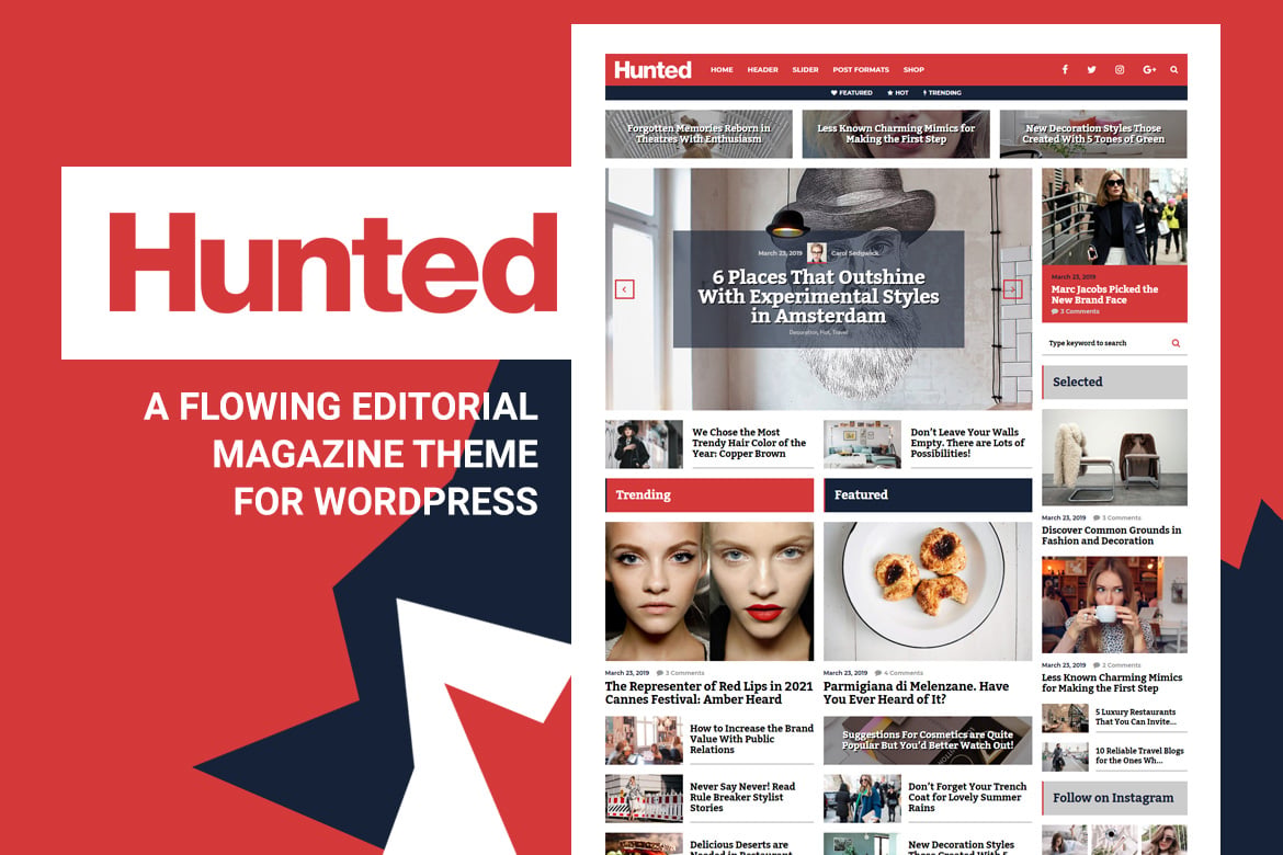 Hunted – Editorial Magazine Blog Theme